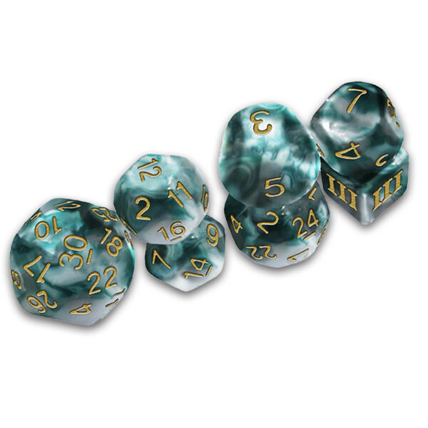 Thracian Azure Swirl DCC Dice