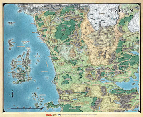 Faerûn - Realm and Sword Coast Map - D&D