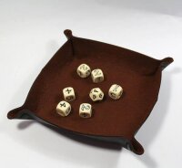 Brown Folding Dice Tray - All Rolled Up