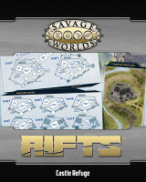 Savage Rifts Poster Map - North America + Castle Refuge