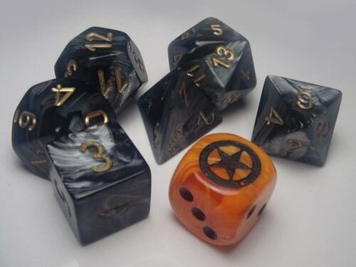 Deadlands Dice Set in Leather Bag